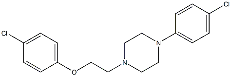 1-[2-(4-Chlorophenoxy)ethyl]-4-(4-chlorophenyl)piperazine Structure