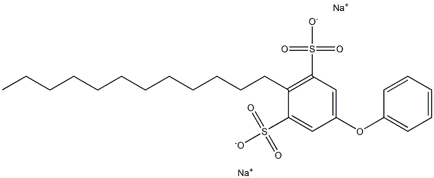 4-Dodecyl[oxybisbenzene]-3,5-disulfonic acid disodium salt 구조식 이미지