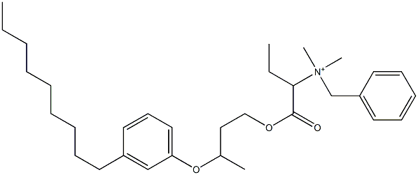 N,N-Dimethyl-N-benzyl-N-[1-[[3-(3-nonylphenyloxy)butyl]oxycarbonyl]propyl]aminium 구조식 이미지