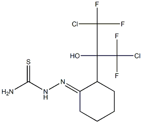 2-[2-Chloro-1-hydroxy-2,2-difluoro-1-(chlorodifluoromethyl)ethyl]cyclohexanone thiosemicarbazone Structure