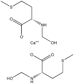 Bis[(S)-2-[(hydroxymethyl)amino]-4-(methylthio)butanoic acid]calcium salt Structure