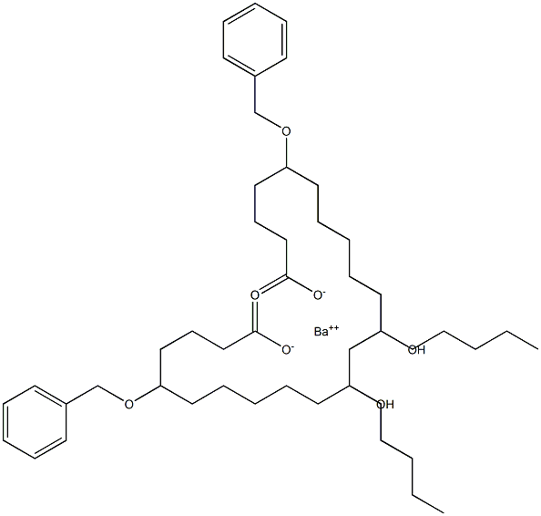 Bis(5-benzyloxy-11-hydroxystearic acid)barium salt 구조식 이미지