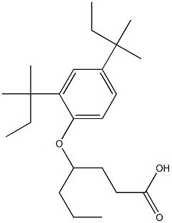 4-(2,4-Di-tert-pentylphenoxy)heptanoic acid 구조식 이미지