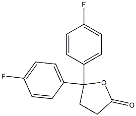 Dihydro-5,5-bis(4-fluorophenyl)furan-2(3H)-one Structure