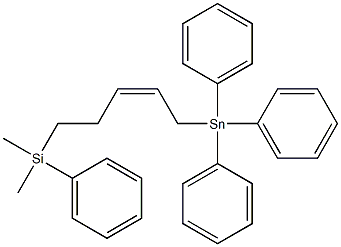 (Z)-5-(Dimethylphenylsilyl)-1-(triphenylstannyl)-2-pentene 구조식 이미지