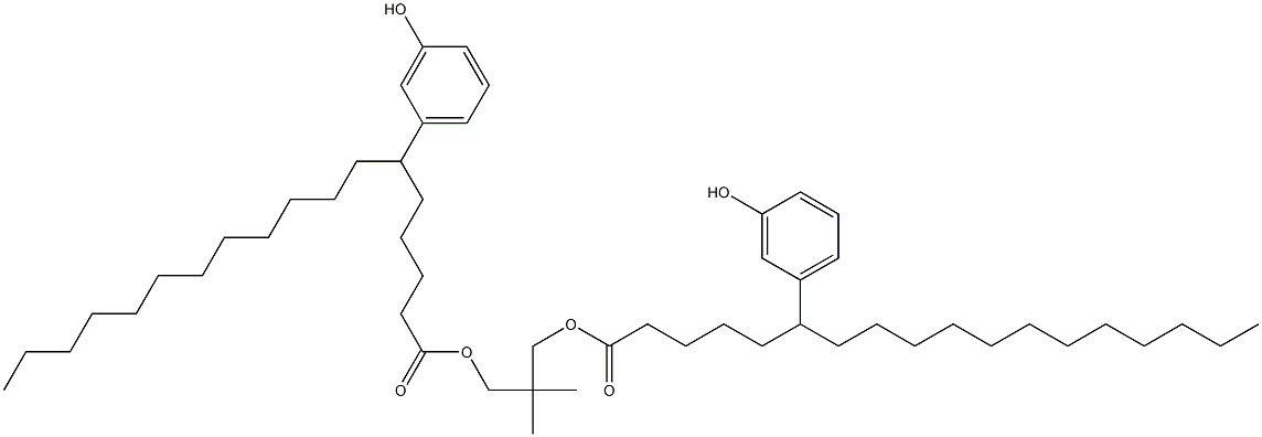 Bis[6-(3-hydroxyphenyl)stearic acid]2,2-dimethylpropane-1,3-diyl ester Structure