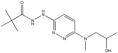 2,2-Dimethylpropionic acid N'-[6-[(2-hydroxypropyl)methylamino]-3-pyridazinyl] hydrazide 구조식 이미지