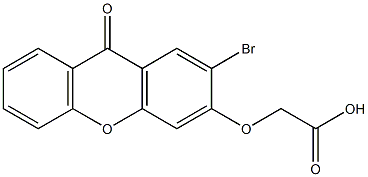 (9-Oxo-2-bromo-9H-xanthen-3-yloxy)acetic acid 구조식 이미지