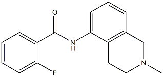 2-Fluoro-N-[(1,2,3,4-tetrahydro-2-methylisoquinolin)-5-yl]benzamide 구조식 이미지