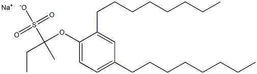 2-(2,4-Dioctylphenoxy)butane-2-sulfonic acid sodium salt Structure