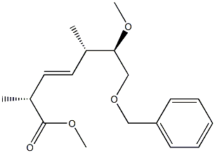 (2R,5S,6R,3E)-7-(Benzyloxy)-6-methoxy-2,5-dimethyl-3-heptenoic acid methyl ester 구조식 이미지