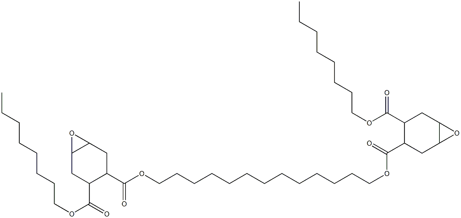 Bis[2-(octyloxycarbonyl)-4,5-epoxy-1-cyclohexanecarboxylic acid]1,13-tridecanediyl ester 구조식 이미지