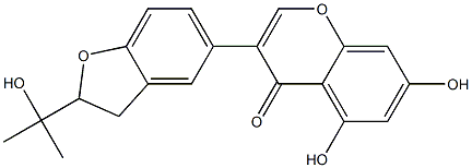 3-[[2,3-Dihydro-2-(1-hydroxy-1-methylethyl)benzofuran]-5-yl]-5,7-dihydroxy-4H-1-benzopyran-4-one Structure