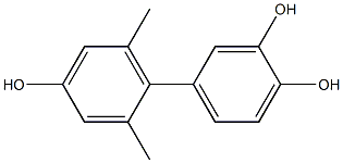 2',6'-Dimethyl-1,1'-biphenyl-3,4,4'-triol Structure