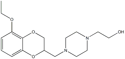 4-[(2,3-Dihydro-5-ethoxy-1,4-benzodioxin-2-yl)methyl]-1-piperazineethanol Structure