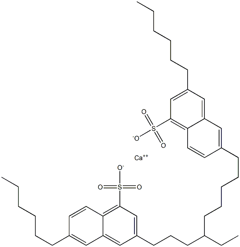 Bis(3,6-dihexyl-1-naphthalenesulfonic acid)calcium salt Structure