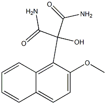 2-(2-Methoxy-1-naphtyl)-2-hydroxymalonamide 구조식 이미지