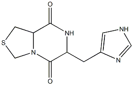 6-[(1H-Imidazol-4-yl)methyl]-1,6,7,8a-tetrahydrothiazolo[3,4-a]pyrazine-5,8-dione 구조식 이미지