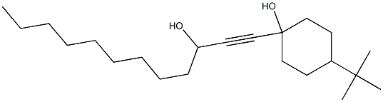 4-tert-Butyl-1-(3-hydroxy-1-dodecyn-1-yl)cyclohexan-1-ol Structure