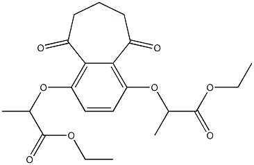 2,2'-[(5,9-Dioxo-6,7,8,9-tetrahydro-5H-benzocycloheptene)-1,4-diylbisoxy]dipropionic acid diethyl ester Structure