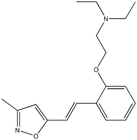 3-Methyl-5-[2-[2-(2-diethylaminoethoxy)phenyl]ethenyl]isoxazole 구조식 이미지
