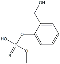 Thiophosphoric acid O-(2-hydroxymethylphenyl)O-methyl ester 구조식 이미지