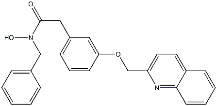 [3-(2-Quinolinylmethoxy)phenyl]acetohydroxamic acid benzyl ester 구조식 이미지