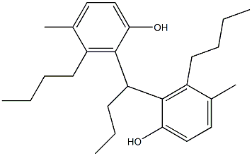 2,2'-Butylidenebis(3-butyl-4-methylphenol) 구조식 이미지