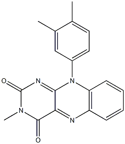 3-Methyl-10-[3,4-dimethylphenyl]pyrimido[4,5-b]quinoxaline-2,4(3H,10H)-dione 구조식 이미지
