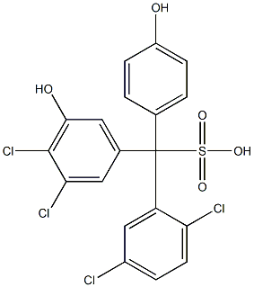 (2,5-Dichlorophenyl)(3,4-dichloro-5-hydroxyphenyl)(4-hydroxyphenyl)methanesulfonic acid 구조식 이미지