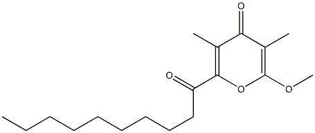 6-Methoxy-3,5-dimethyl-2-(1-oxodecyl)-4H-pyran-4-one 구조식 이미지