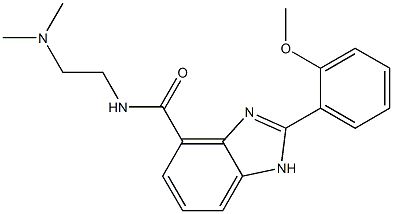 2-(2-Methoxyphenyl)-N-[2-(dimethylamino)ethyl]-1H-benzimidazole-4-carboxamide 구조식 이미지