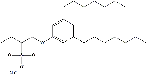 1-(3,5-Diheptylphenoxy)butane-2-sulfonic acid sodium salt Structure