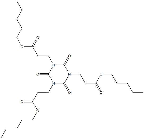 2,4,6-Trioxo-1,3,5-triazine-1,3,5(2H,4H,6H)-tripropionic acid tripentyl ester Structure