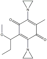 2,5-Bis(1-aziridinyl)-3-methyl-6-(1-methoxypropyl)-1,4-benzoquinone Structure