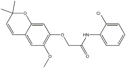 2-[[2,2-Dimethyl-6-methoxy-2H-1-benzopyran-7-yl]oxy]-2'-chloroacetanilide 구조식 이미지