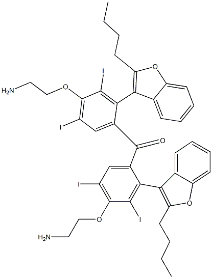 (2-Butylbenzofuran-3-yl)[3,5-diiodo-4-(2-aminoethoxy)phenyl] ketone 구조식 이미지