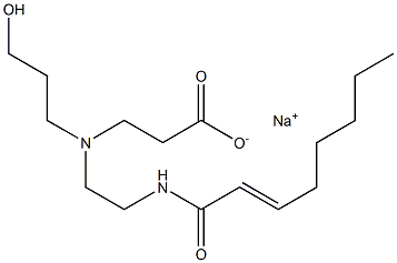 3-[N-(3-Hydroxypropyl)-N-[2-(2-octenoylamino)ethyl]amino]propionic acid sodium salt Structure