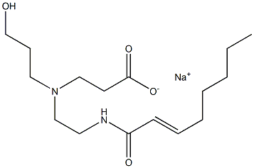 3-[N-(3-Hydroxypropyl)-N-[2-(2-octenoylamino)ethyl]amino]propionic acid sodium salt 구조식 이미지