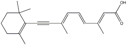 (2E,4E,6E)-3,7-Dimethyl-9-(2,6,6-trimethyl-1-cyclohexenyl)-2,4,6-nonatrien-8-ynoic acid 구조식 이미지