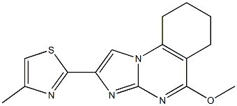 2-(4-Methyl-2-thiazolyl)-5-methoxy-6,7,8,9-tetrahydroimidazo[1,2-a]quinazoline Structure