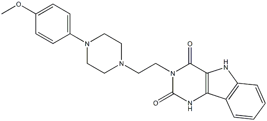 3-[2-[4-(4-Methoxyphenyl)-1-piperazinyl]ethyl]-1H-pyrimido[5,4-b]indole-2,4(3H,5H)-dione 구조식 이미지