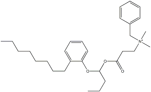 N,N-Dimethyl-N-benzyl-N-[2-[[1-(2-octylphenyloxy)butyl]oxycarbonyl]ethyl]aminium Structure