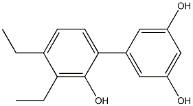 3',4'-Diethyl-1,1'-biphenyl-2',3,5-triol Structure