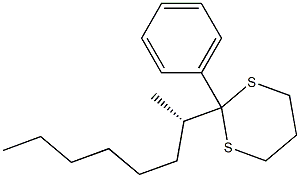 (-)-2-[(S)-1-Methylheptyl]-2-phenyl-1,3-dithiane 구조식 이미지