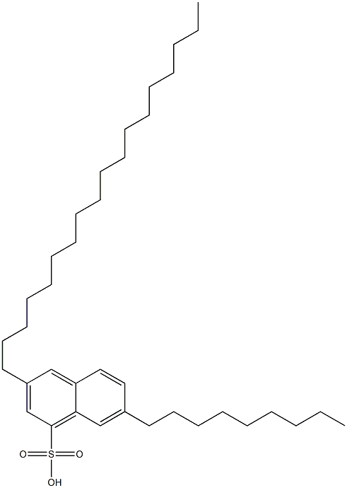 7-Nonyl-3-octadecyl-1-naphthalenesulfonic acid 구조식 이미지