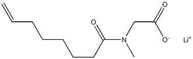 N-Methyl-N-(7-octenoyl)aminoacetic acid lithium salt 구조식 이미지