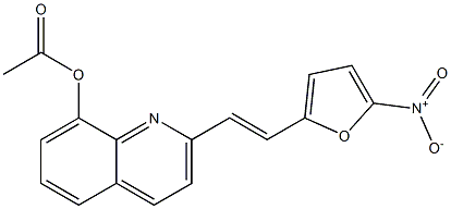 Acetic acid 2-[2-(5-nitro-2-furyl)vinyl]-8-quinolyl ester 구조식 이미지