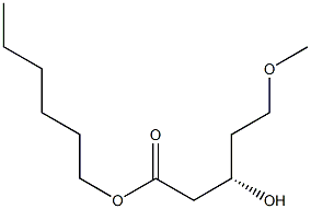 (S)-3-Hydroxy-5-methoxypentanoic acid hexyl ester 구조식 이미지