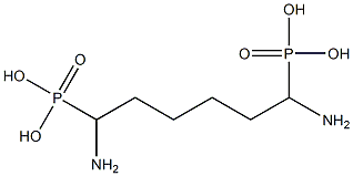 (1,6-Diamino-1,6-hexanediyl)bisphosphonic acid 구조식 이미지